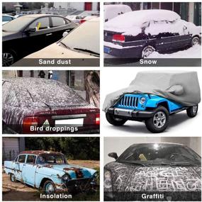 img 3 attached to 🚗 Premium Waterproof Car Cover for Jeep Wrangler 2 Door CJ, YJ, TJ,& JK - All-Weather Protection by Leader Accessories