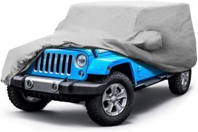 img 4 attached to 🚗 Premium Waterproof Car Cover for Jeep Wrangler 2 Door CJ, YJ, TJ,& JK - All-Weather Protection by Leader Accessories