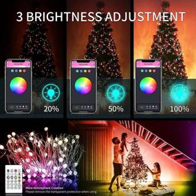 img 3 attached to 🌟 Fairy String Lights with Color Changing LEDs, USB Twinkle Lights that Sync with Music, 33Ft LED String Light for Indoor & Outdoor, Firefly Lights for Bedroom, Patio, Christmas Tree, Wedding Party Decor