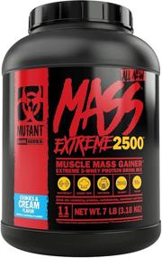 img 4 attached to Mutant Mass Extreme Gainer: Whey Protein Powder for Muscle Size & Strength - High Density Clean Calories - 7 lbs Cookies and Cream