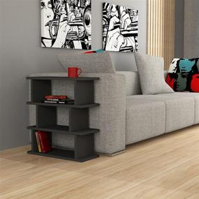 img 3 attached to Stylish and Functional Ada Home Décor Stockton Side Table: 21'' x 24'' x 9'' in Anthracite