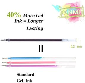 img 1 attached to ✒️ Fine Point Gel Pens, 33 Colored Gel Pen Set with Extra Ink for Adult Coloring Books, Drawing, Doodling, Scrapbooking, Journaling