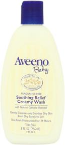 img 2 attached to 👶 Aveeno Baby Soothing Relief Creamy Wash, Fragrance-Free, 8 Fl Oz (2-Pack)