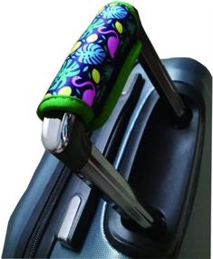 img 1 attached to Luggage Wraps (2 Pack): Stylish and Comfortable Neoprene Flamingo Design