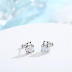 img 3 attached to 💎 Sterling Silver Sensitive Jewelry for Girls' Earrings