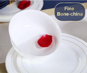 img 3 attached to 🍽️ Elegant Handcrafted DUJUST 1St Class Bone China Dinnerware: Bringing Luxury to Your Table