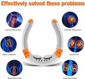 img 3 attached to 🔥 Heat Neck Massager with Intelligent EMS & TENS Technology for Pain Relief - FDA-Cleared, 9 Modes, 50 Intensity, Deep Tissue Therapy Device for Neck Relaxation at Home, Office, and Travel