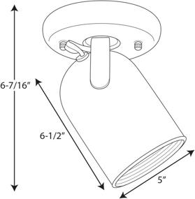 img 3 attached to 🔦 Progress Lighting P6147-174 Directionals, 5-Inch Bronze Fixture with 5-Inch Height