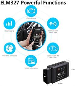 img 3 attached to 🚗 Беспроводное устройство WiFi OBDII для диагностики автомобилей V1.5, сканер кодов, считыватель данных, проверка диагностики двигателя для iPhone iOS Android PC - беспроводная WiFi версия.