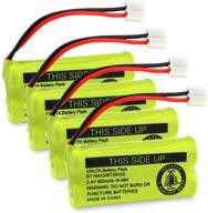 kruta bt18433 bt28433 2.4v 800mah cordless phone battery pack (4 pack) – compatible with bt18433/bt28433 cs6219 cs6229 ds6301 ds6151 ds6101 bt184342 bt284342 bt-1011 bt-1018 bt-1022 bt-1031 logo