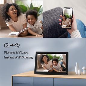 img 3 attached to 🖼️ BSIMB WiFi Digital Picture Frame 10.1 Inch 16GB - 1280x800 IPS Touch Screen, Auto Rotate, Motion Sensor, App & Email Photo/Video Upload, W10