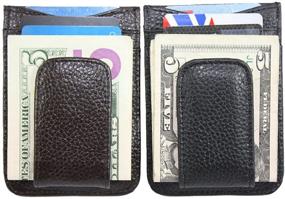 img 2 attached to Men's Leather Wallet with Credit Card Holder and Money Compartment - Essential Accessories for Men