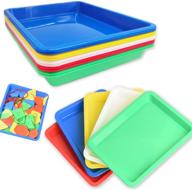 🎨 10 pieces multicolor plastic art trays - activity trays for crafts, painting, beads, and diy projects - organizer serving tray logo