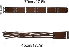 img 3 attached to 👗 Stylish Retro Wide Waist Belt with Tassel Decoration for Women's Dresses - Brown