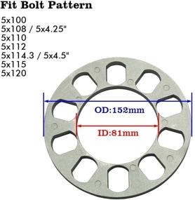 img 1 attached to 🔧 Универсальные стяжные колесные проставки 5-Lug - 5/16 дюйма, 5x100 5x114.3 (5x4.5) 5x120 5x112 5x115 5x110 5x108 (5x4.25) Расположение болтов, упаковка из 2 шт.