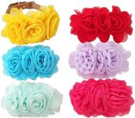 🌸 6 pieces of multicolored dog collar flowers in pink, purple, and yellow - perfect charms for small, medium, and large female cats, kittens, rabbits, and pets. enhance grooming accessories with these pet sliders! logo