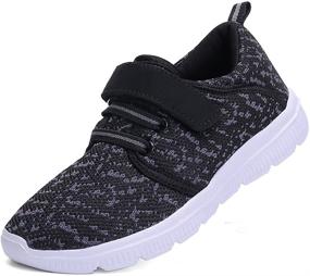 img 2 attached to 👟 KALEIDO Lightweight Breathable Sneakers BlackGrey: Premium Boys' Shoes with Optimal Comfort and Style