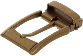 img 2 attached to 🔩 1 3/8" (35mm) Nickel-Free Clamp Belt Buckle for Leather Craft: Replacement Buckle