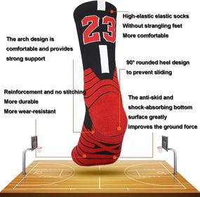 img 3 attached to 3 Pairs of Bingfone Compression Basketball Socks for Men & Women - Athletic Sport Socks, Perfect for Running and Climbing