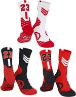 3 pairs of bingfone compression basketball socks for men & women - athletic sport socks, perfect for running and climbing logo