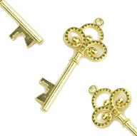 🔑 set of 50 vintage skeleton key bottle openers in antique gold - ideal wedding party favor for anniversaries, graduations, and more - perfect beer partners and place card keys логотип