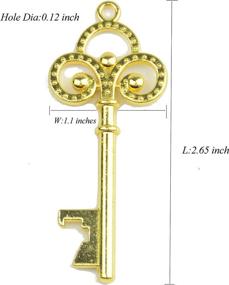 img 2 attached to 🔑 Set of 50 Vintage Skeleton Key Bottle Openers in Antique Gold - Ideal Wedding Party Favor for Anniversaries, Graduations, and More - Perfect Beer Partners and Place Card Keys