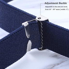 img 2 attached to Adjustable Elastic Buckle Belt for Boys and Girls - 4PCS Silver Square Buckle for Kids Childs - By Kajeer