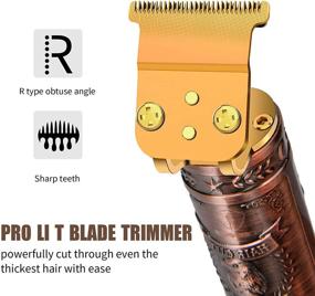 img 2 attached to 💇 Ceenwes Zero Blade Hair Trimmer Pro T: Беспроводная машинка с T-образным лезвием для мужчин.