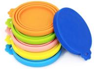 comtim pet food can cover silicone can lids: universal size for dog and cat food - one lid fits 3 standard cans logo