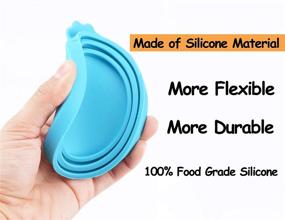 img 1 attached to Comtim Pet Food Can Cover Silicone Can Lids: Universal Size for Dog and Cat Food - One Lid Fits 3 Standard Cans