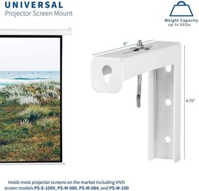 img 3 attached to 🖼️ VIVO Wall Mount Plate Hook Kit for Projector Screens - 6" Adjustable L-Bracket (MOUNT-PS01)