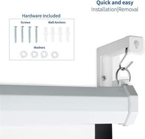 img 1 attached to 🖼️ VIVO Wall Mount Plate Hook Kit for Projector Screens - 6" Adjustable L-Bracket (MOUNT-PS01)