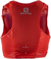 🔥 experience unmatched performance: salomon adv hydra vest 4 running vest in fiery red logo