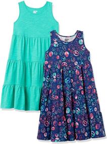 img 3 attached to Adorable Sleeveless Tiered Dresses for Girls - Spotted Zebra Knit Collection