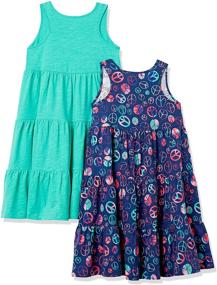 img 2 attached to Adorable Sleeveless Tiered Dresses for Girls - Spotted Zebra Knit Collection
