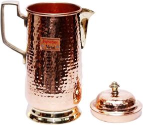 img 1 attached to 🍶 Fide Handcrafted Hammered Copper Pitcher