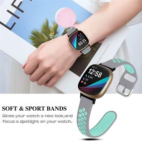 img 1 attached to IHillon Compatible With Fitbit Versa 3 Band &Amp Wearable Technology