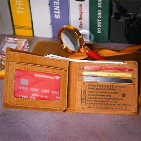 img 1 attached to Leather Bifold Wallet Engraved Gift Women's Handbags & Wallets and Wallets