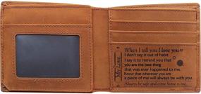 img 4 attached to Leather Bifold Wallet Engraved Gift Women's Handbags & Wallets and Wallets