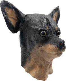 img 4 attached to Off the Wall Toys Chihuahua Dog Costume Face Mask - Kennel Club Browns: Fun and Adorable Pet Dress-up!