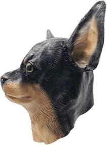 img 2 attached to Off the Wall Toys Chihuahua Dog Costume Face Mask - Kennel Club Browns: Fun and Adorable Pet Dress-up!