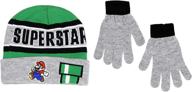 🧤 stay warm and adventure on with nintendo super mario weather glove boys' accessories! logo