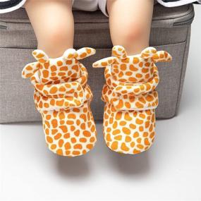 img 3 attached to 🧦 Cozy & Cute: Meckior Newborn Baby Fleece Winter Booties for Boys & Girls