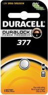 🔋 duracell 377 watch battery, 6 pack logo