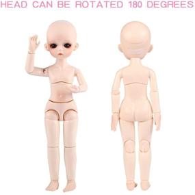 img 1 attached to Кукла UCanaan 1/6 BJD 12 дюймов с шарнирными соединениями - настраиваемая с базовым макияжем и глазами - куклы для самостоятельной сборки с бесплатной опцией смены глаз