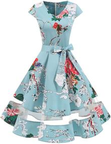 img 4 attached to Gardenwed Белое платье с рокабилли в стиле коктейль с капюшоном для девочек