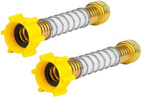 img 4 attached to AQUA CREST Hose Protector - Prevents Hose Crimping and Straining at Faucets and Water Connections for RV, Garden & Car Wash Hose Extension Adapter, Pack of 2