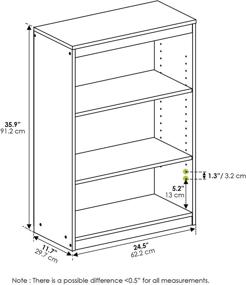 img 3 attached to 📚 Stylish and Functional FURINNO Gruen 3-Tier Bookcases - White