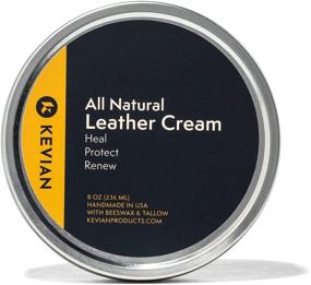 img 4 attached to 🧴 Premium Leather Cream and Conditioner - Restores, Shields, and Revitalizes - Beeswax and Tallow Infused - All-Natural Blend Crafted in USA! (8oz)