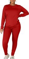 kaximil women's workout tracksuit - 2 piece set with long sleeve top and legging jogger pants logo